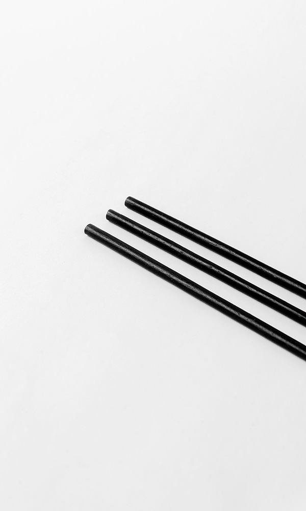 Black Agave Straws 6mm 1