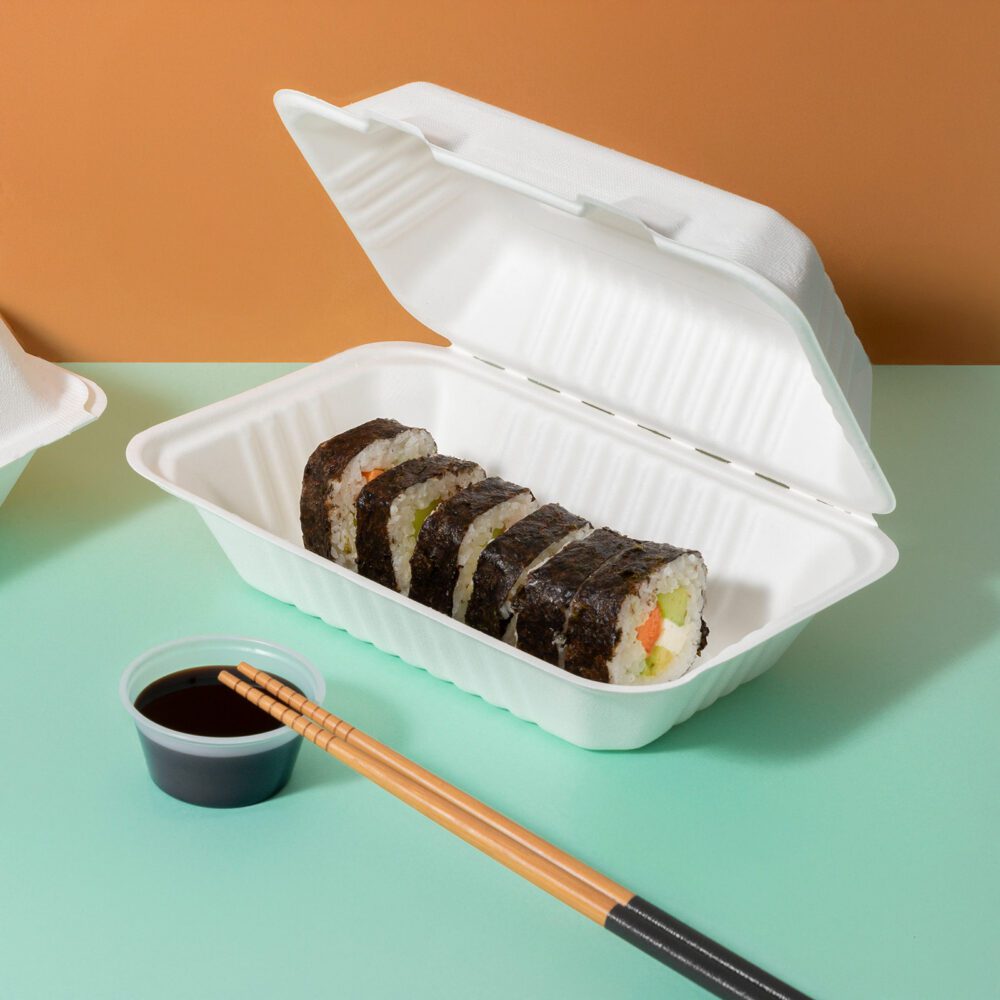 9 x 6 Compostable Hoagie Clamshell | Greenprint