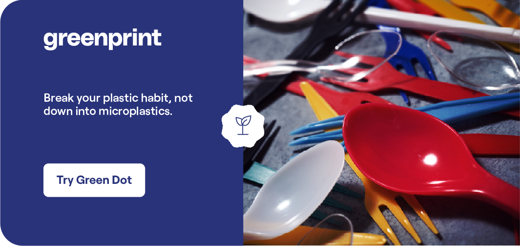 Colorful plastic cutlery scattered on a surface highlighting the problem of single-use plastic waste and microplastic pollution