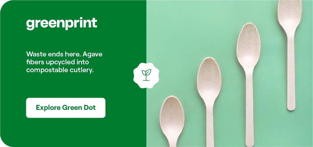 Upcycling in action: compostable cutlery made from upcycled agave fiber