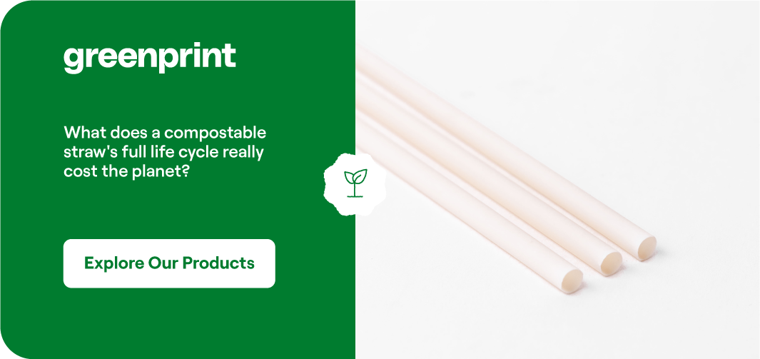 Three compostable agave straws illustrating the full life cycle of a compostable straw