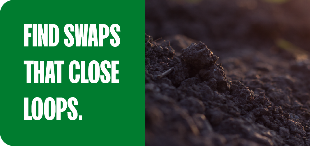 Industrial composting facility processing organic food waste into finished compost
